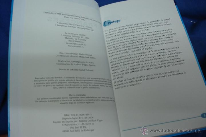 Libros de segunda mano: LOS VERBOS FRANCESES - EDITORIAL LAROUSSE 2008 - Foto 3