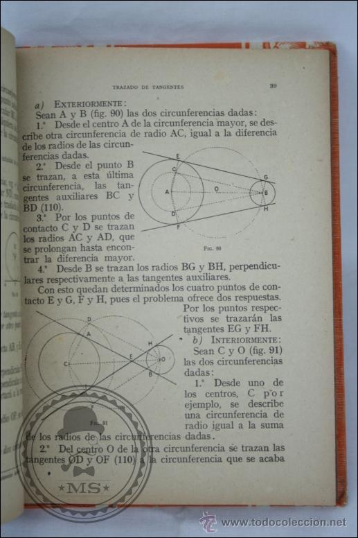 Libros de segunda mano: Libro de Texto Geometr&iacute;a Segundo Grado - 1946 - Ed. Luis Vives - Foto 3