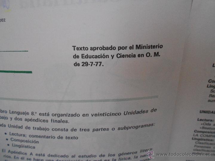 Libros de segunda mano: LENGUAJE 8&ordm; EGB SANTILLANA - Foto 4