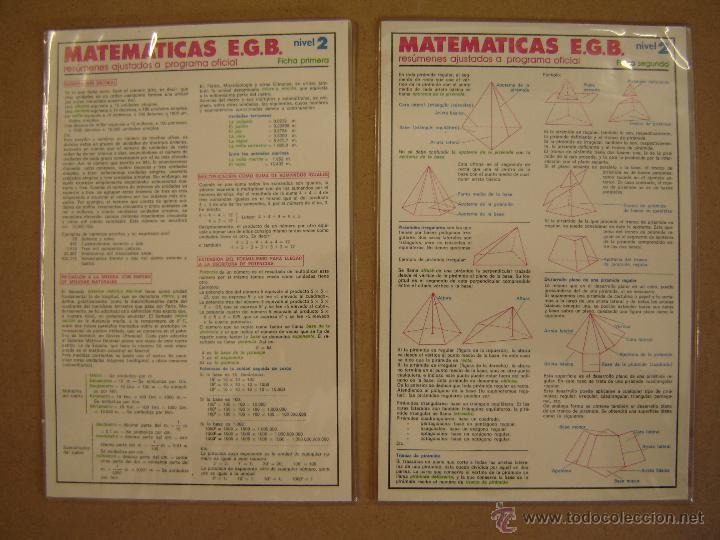 Libros de segunda mano: Fichas de Matem&aacute;ticas E.G.B. nivel 2 - Ficha 1&ordf; y 2&ordf; - Foto 1