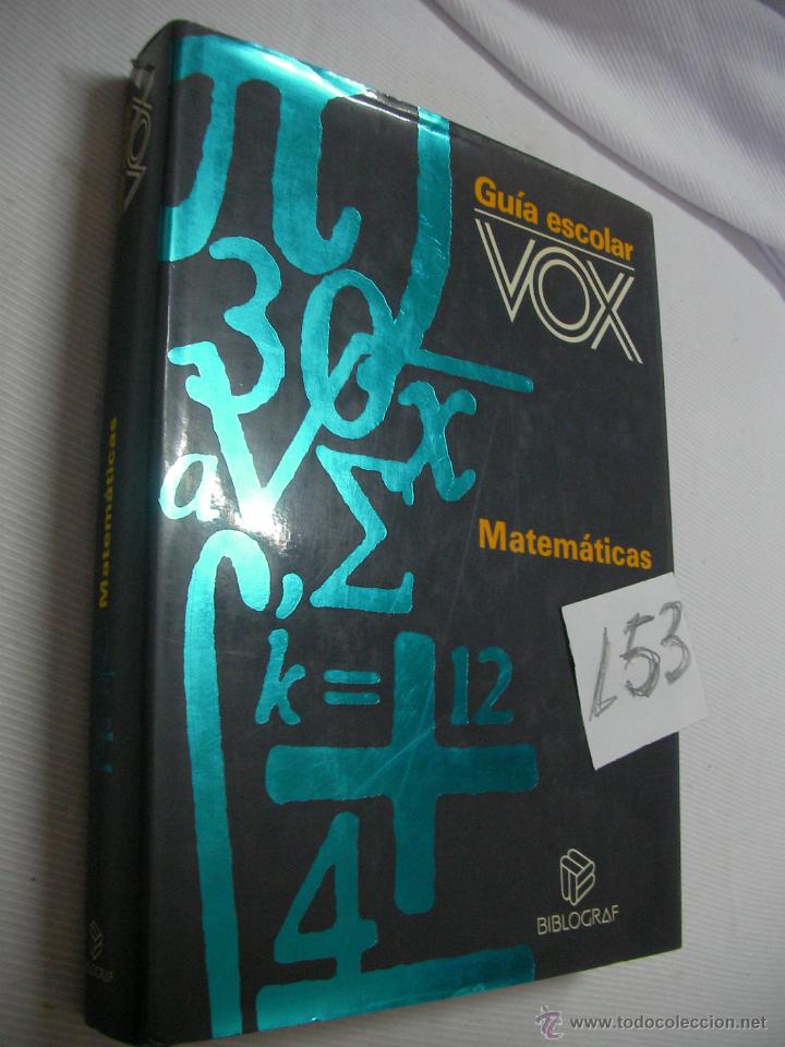 Libros de segunda mano: GUIA ESCOLAR VOX - MATEMATICAS - ENVIO GRATIS A ESPA&Ntilde;A - Foto 1