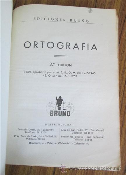 Libros de segunda mano: ORTOGRAFIA -- Ediciones Bru&ntilde;o 3&ordf; edicion - 1962 - Foto 3