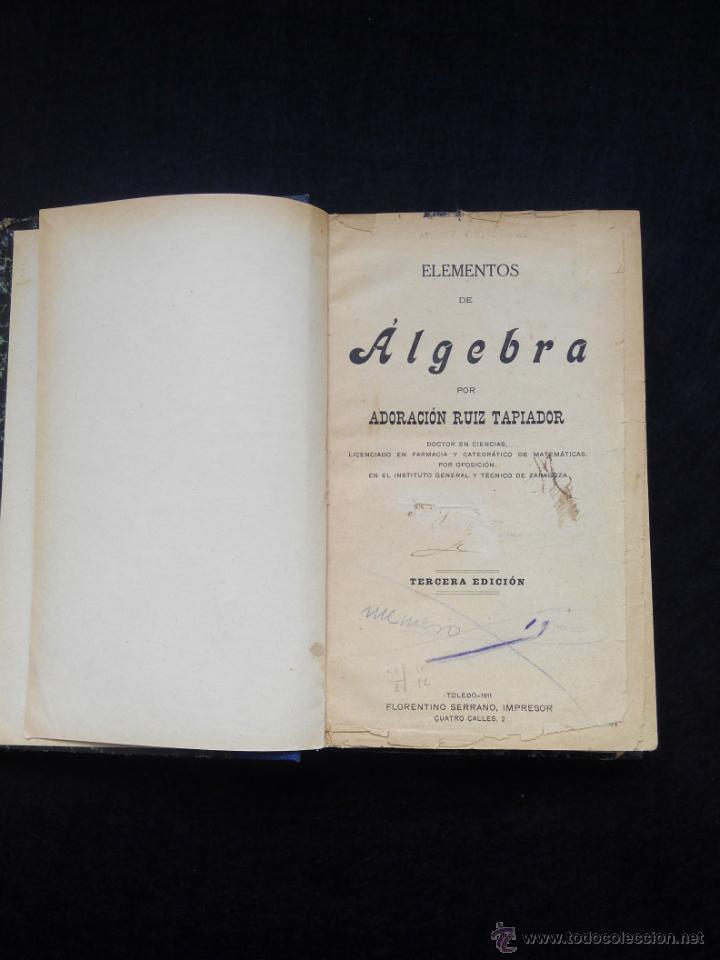 Libros de segunda mano: Algebra. Adoraci&oacute;n Ruiz Tapiador - Foto 1