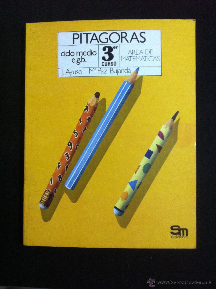 Libros de segunda mano: ANTIGUO LIBRO DE TEXTO, PITAGORAS, 3&ordm; DE E.G.B. MATEMATICAS. EDITORIAL SM. NUEVO - Foto 1