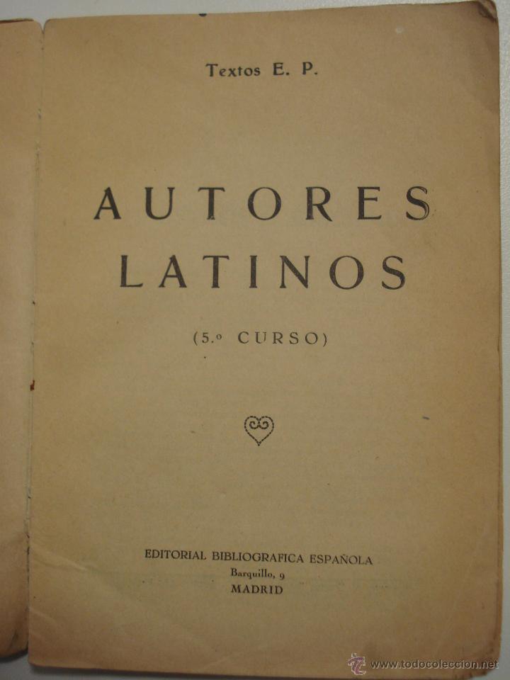 Libros de segunda mano: AUTORES LATINOS, CURSO 5&ordm;, TEXTOS E.P. - Foto 2