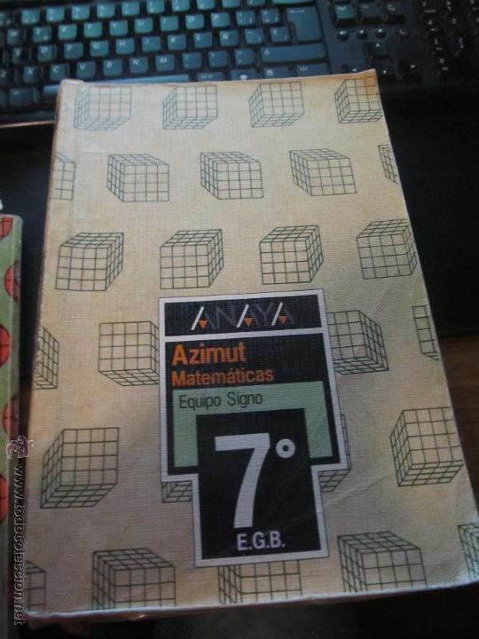 Libros de segunda mano: M69 LIBRO DE TEXTO MATEMATICAS AZIMUT ANAYA 7&ordm; EGB 1988 - Foto 1