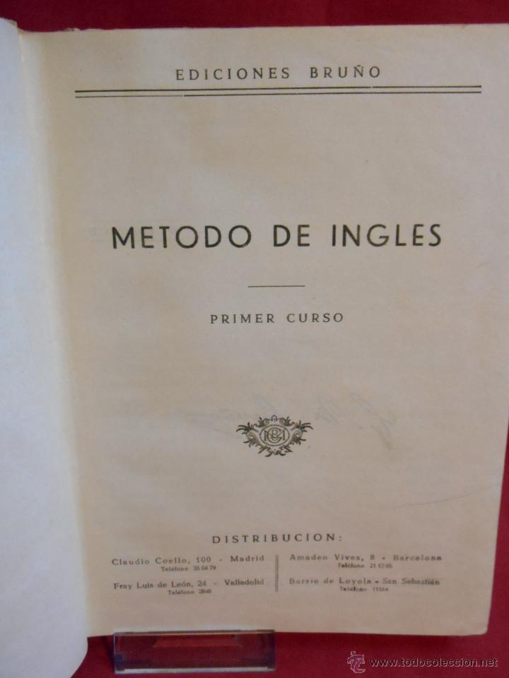 Libros de segunda mano: METODO DE INGLES. PRIMER CURSO. ENGLISH METHOD.  - A&Ntilde;O 1946 - ED BRU&Ntilde;O - - Foto 2
