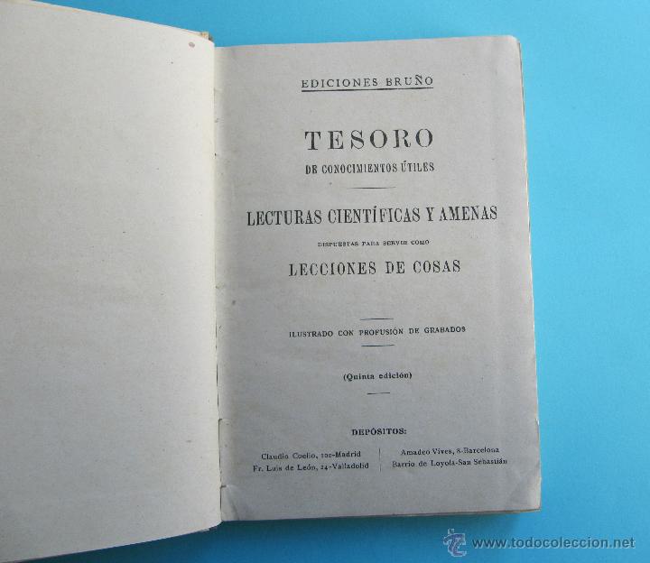 Libros de segunda mano: TESORO DE CONOCIMIENTOS UTILES. EDICIONES BRU&Ntilde;O, SIN FECHA. - Foto 2