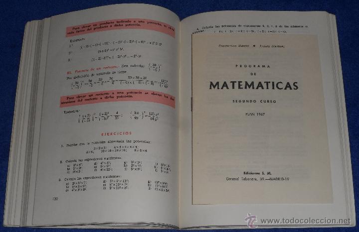 Libros de segunda mano: Matem&aacute;tica Moderna 2&ordm; - Ediciones S.M. (1968) - Foto 4