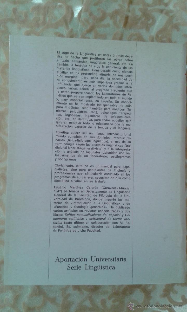 Libros de segunda mano: FONETICA- E. MARTINEZ CELDRAN- TEIDE - Foto 2