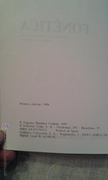 Libros de segunda mano: FONETICA- E. MARTINEZ CELDRAN- TEIDE - Foto 4