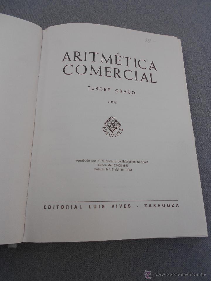 Libros de segunda mano: ARITMETICA COMERCIAL TERCER GRADO - Foto 2