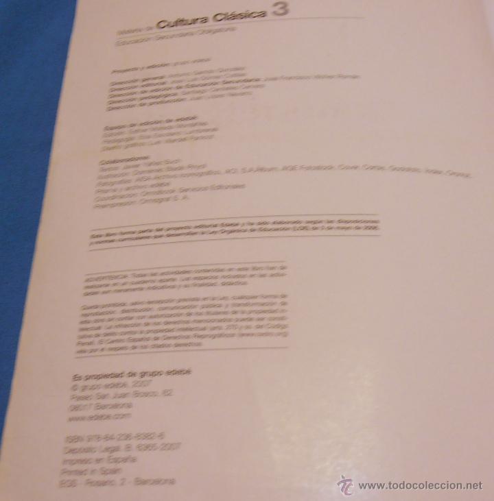 Libros de segunda mano: CULTURA CLASICA 3 ESO, EDEBE - Foto 3
