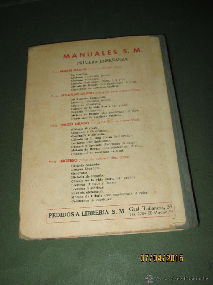 Libros de segunda mano: Antiguo Libro de Escuela CHICOS Y COSAS 3&ordm; y 4&ordm; Grado - Ediciones S.M. de 1963 - Foto 2