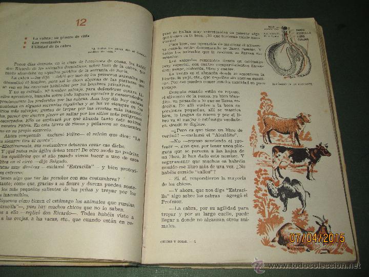 Libros de segunda mano: Antiguo Libro de Escuela CHICOS Y COSAS 3&ordm; y 4&ordm; Grado - Ediciones S.M. de 1963 - Foto 6