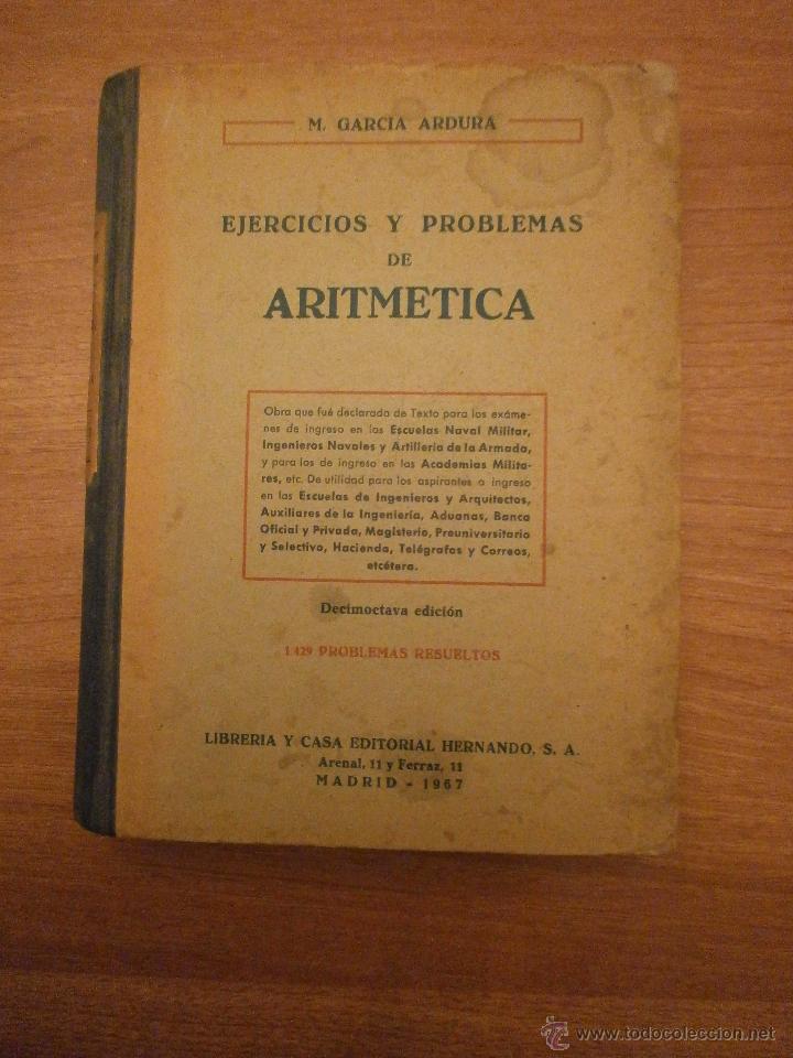 Libros de segunda mano: EJERCICIOS Y PROBLEMAS DE ARITMETICA --MADRID 1967 - Foto 1