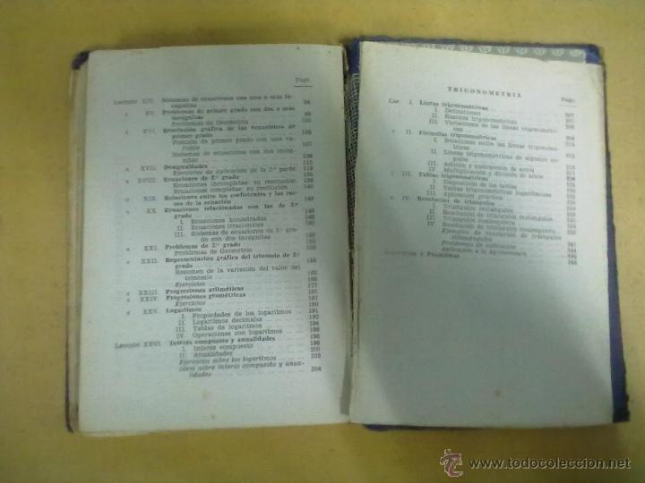 Libros de segunda mano: ALGEBRA Y TRIGONOMETRIA EDICIONES BRU&Ntilde;O 11&ordf; EDICION 1959 - Foto 4