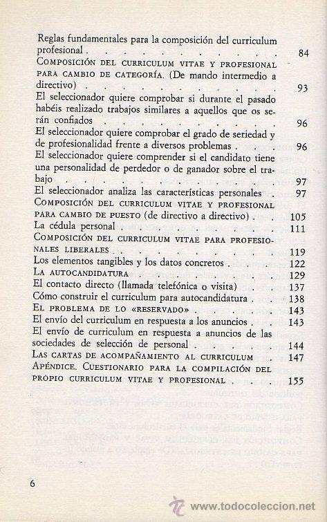 Libros de segunda mano: C&Oacute;MO REDACTAR UN CURRICULUM VITAE EFICAZ - E.COBALCHINI CONTI & A.MAR&Iacute;N HILL. ED. DE VECCHI, 1991 - Foto 3