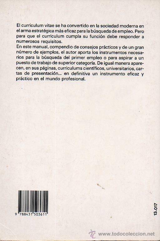 Libros de segunda mano: C&Oacute;MO REDACTAR UN CURRICULUM VITAE EFICAZ - E.COBALCHINI CONTI & A.MAR&Iacute;N HILL. ED. DE VECCHI, 1991 - Foto 4
