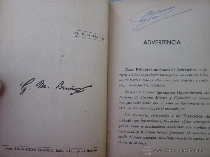 Libros de segunda mano: primeras nociones de aritmetica , libro escola , ediciones bru&ntilde;o - Foto 2