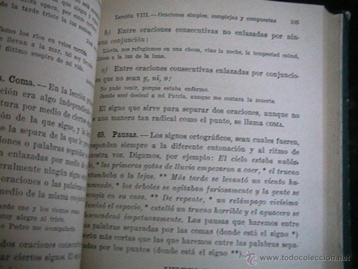Libros de segunda mano: antiguo libro escolar a&ntilde;os 40 gram&aacute;tica castellana - Foto 3