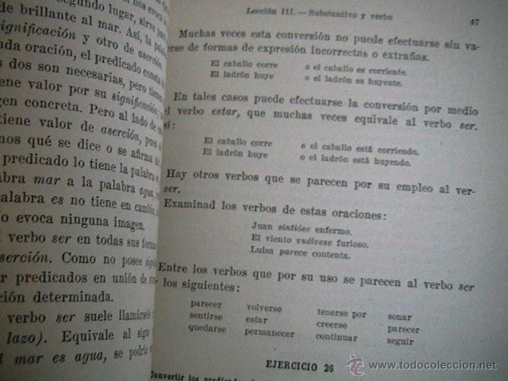 Libros de segunda mano: antiguo libro escolar a&ntilde;os 40 gram&aacute;tica castellana - Foto 4