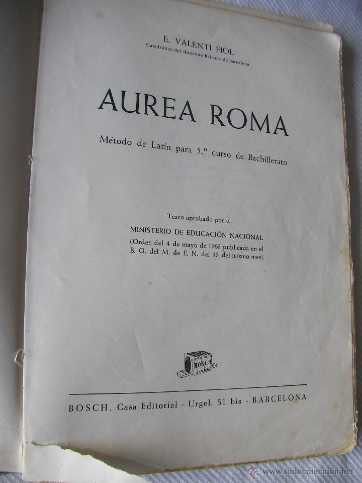 Libros de segunda mano: ANTIGUO LIBRO DE LATIN - AUREA ROMA - Foto 2