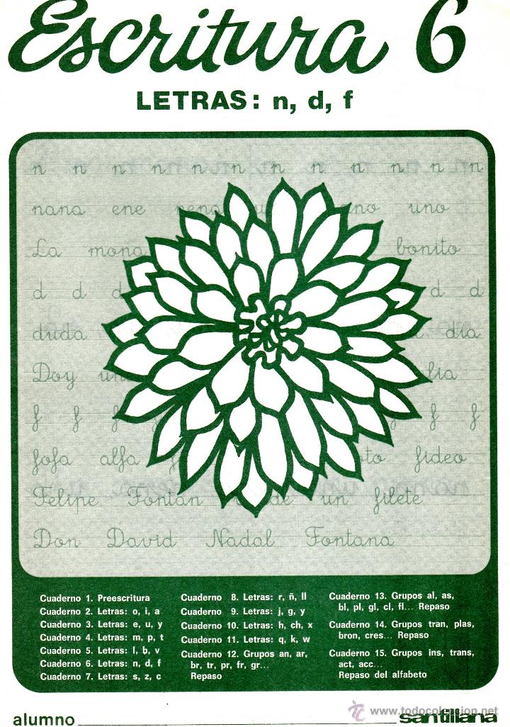 Libros de segunda mano: escritura santillana n&ordm; 6 - Foto 1