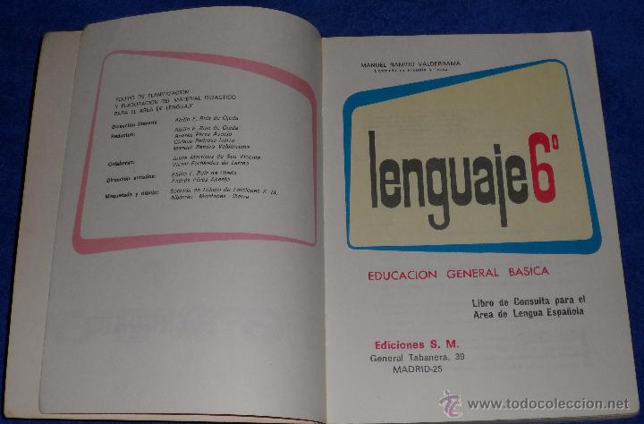 Libros de segunda mano: Lenguaje 6&ordm; - Ediciones SM (1972) - Foto 3