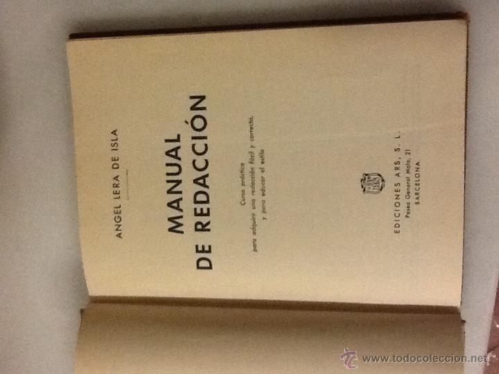 Libros de segunda mano: MANUAL DE REDACCI&Oacute;N Angel Lera de Isla - Foto 2