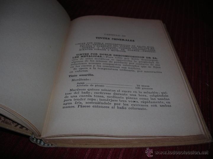 Libros de segunda mano: Libro Curtidos y te&ntilde;idos de cueros y pieles - Foto 3
