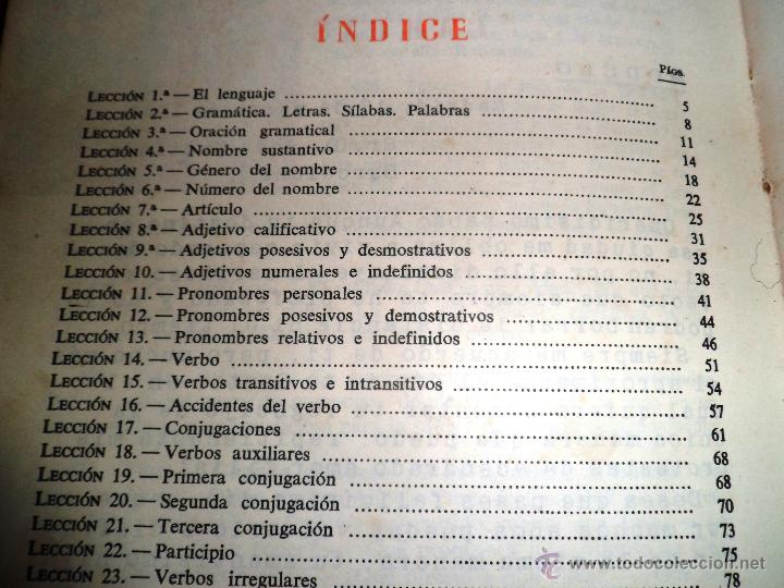 Libros de segunda mano: GRAM&Aacute;TICA. PRIMER GRADO. EDITORIAL LUIS VIVES. (1953) - Foto 4