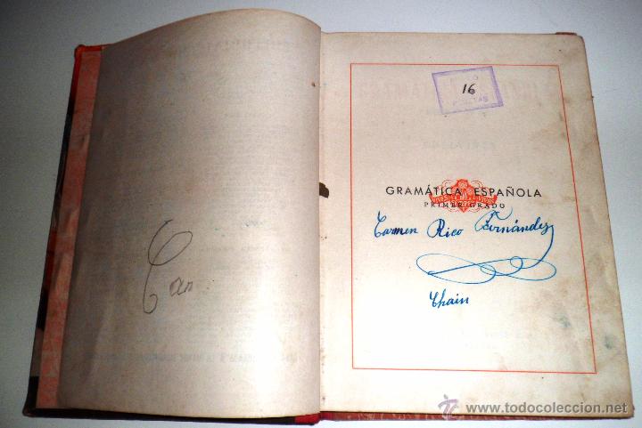 Libros de segunda mano: GRAM&Aacute;TICA. PRIMER GRADO. EDITORIAL LUIS VIVES. (1953) - Foto 8