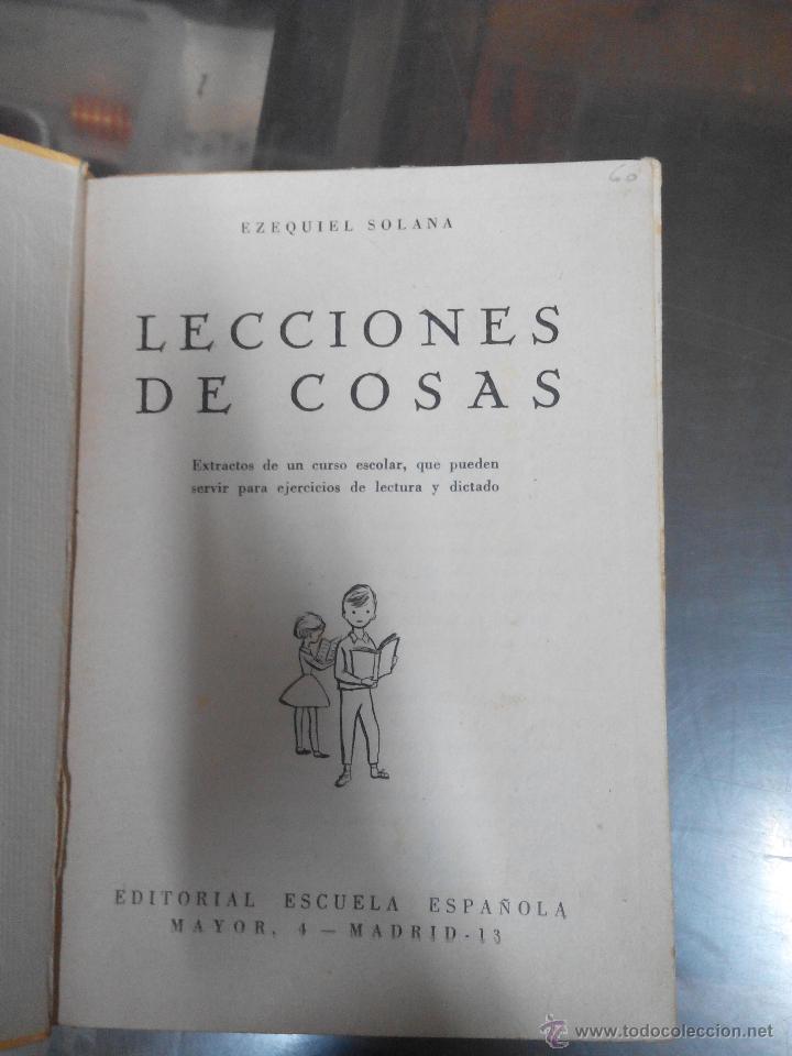 Libros de segunda mano: Lecciones de Cosas, por Ezequiel Solana - Foto 2