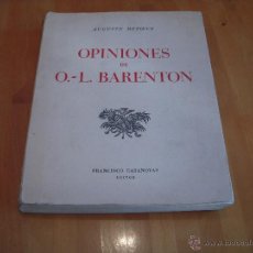 Libros de segunda mano: OPINIONES DE O. - L. BARENTON. Lote 53568386