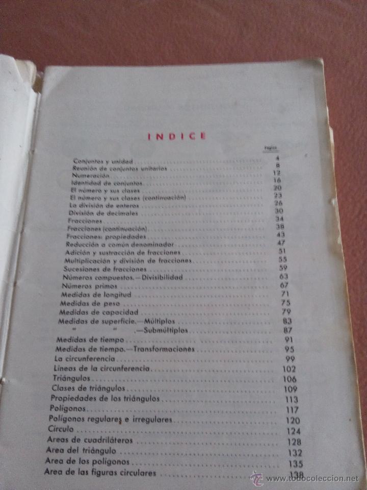 Libros de segunda mano: MATEMATICAS QUINTO CURSO EDITORIAL MI&Ntilde;ON A&Ntilde;O 1967 - Foto 4