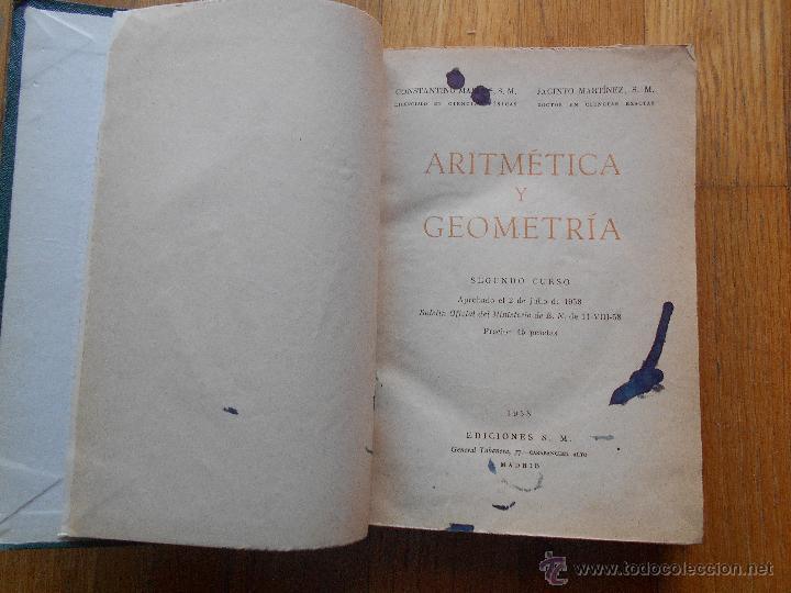 Libros de segunda mano: ARITMETICA Y GEOMETRIA, Segundo Curso, Ediciones SM 1958 LEER - Foto 1