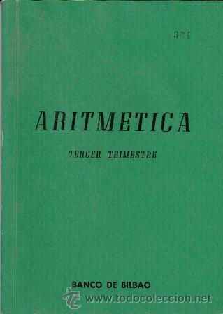 Libros de segunda mano: Aritm&eacute;tica, tercer trimestre. Banco Bilbao - Foto 1