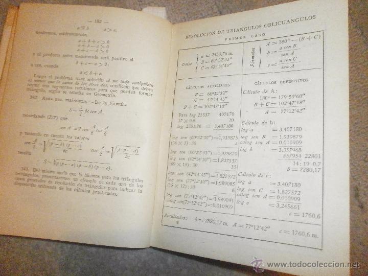 Libros de segunda mano: MATEM&Aacute;TICAS SEXTO CURSO DE BACHILLERATO (5&ordf; ED) LIBRERIA GENERAL, 1940. - Foto 5