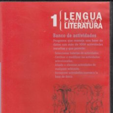 Libros de segunda mano: LENGUA CASTELLANA Y LITARATURA. 1º BACHILLERATO. CDROM: BANCO DE ACTIVIDADES (MÁS DE 1000 RESUELTAS)