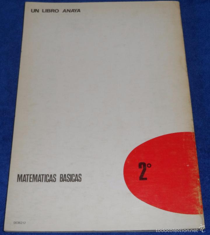 Libros de segunda mano: Libro de Trabajo - Matem&aacute;ticas B&aacute;sicas 2&ordm; - ANAYA (1971) - Foto 6