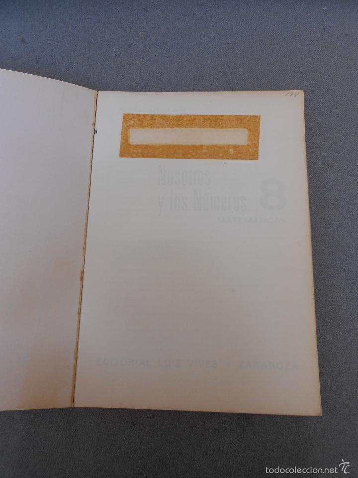 Libros de segunda mano: NOSOTROS Y LOS NUMEROS. MATEMATICAS 8 - Foto 2