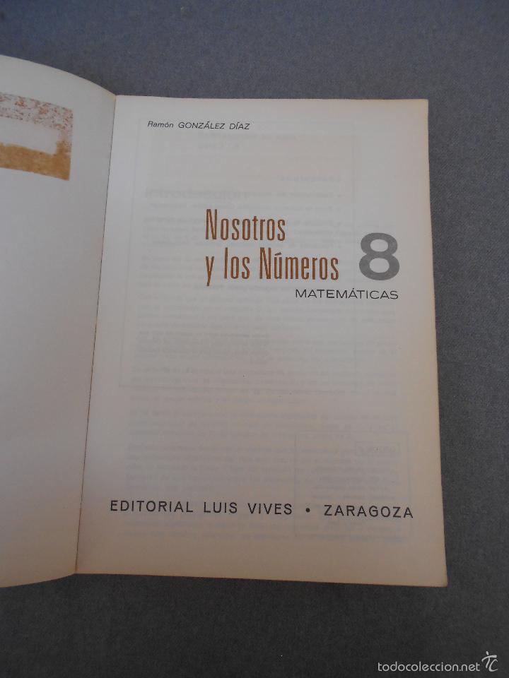 Libros de segunda mano: NOSOTROS Y LOS NUMEROS. MATEMATICAS 8 - Foto 3