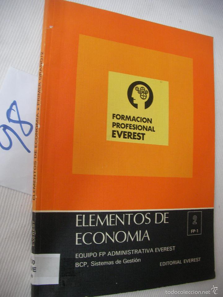 Libros de segunda mano: ANTIGUO LIBRO DE TEXTO - ELEMENTOS DE ECONOMIA 2&ordm; FP1 - Foto 1