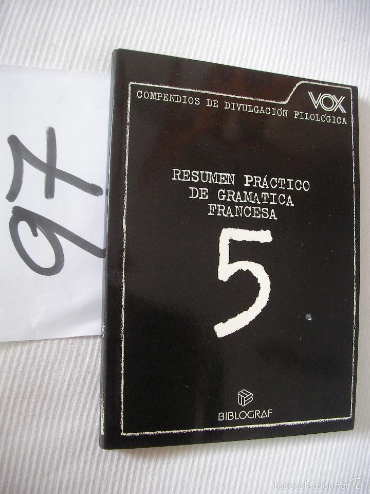 Libros de segunda mano: RESUMEN PRACTICO DE GRAMATICA FRANCESA - Foto 1