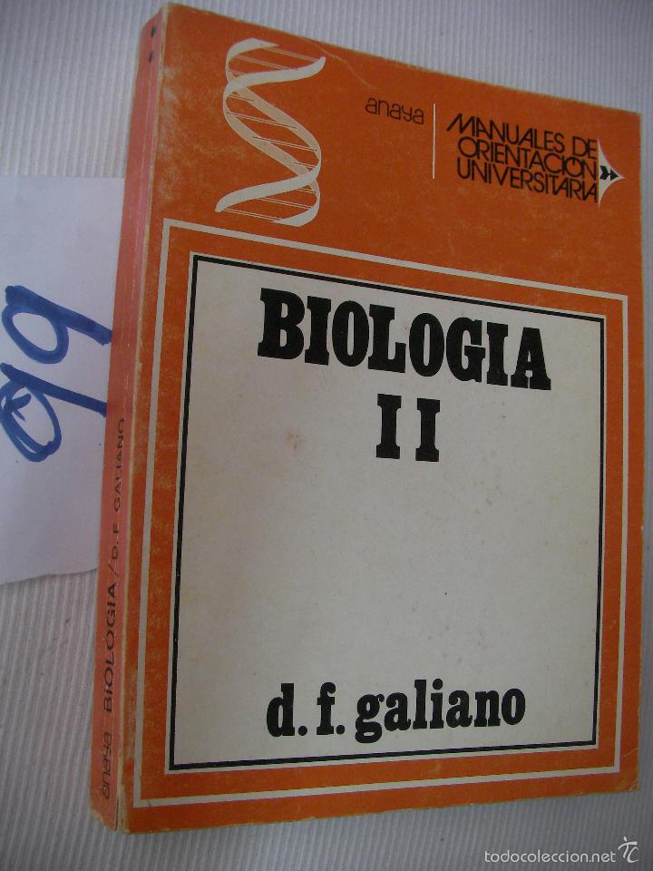 Libros de segunda mano: ANTIGUO LIBRO DE TEXTO - BIOLOGIA II - GALIANO - Foto 1