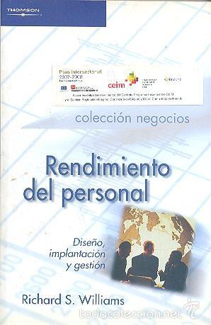 Libros de segunda mano: RENDIMIENTO DEL PERSONAL RICHARD WILLIAMS THOMSON - Foto 1