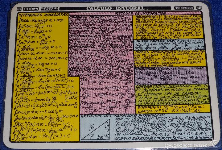 Libros de segunda mano: C&aacute;lculo Integral - Serie Formularios n&ordm; 19 - Distein (1970) - Foto 1