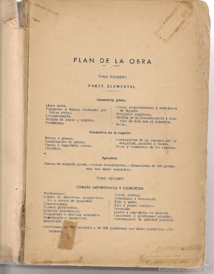 Libros de segunda mano: GEOMETRIA. PARTE ELEMENTAL.  (Z32) - Foto 2