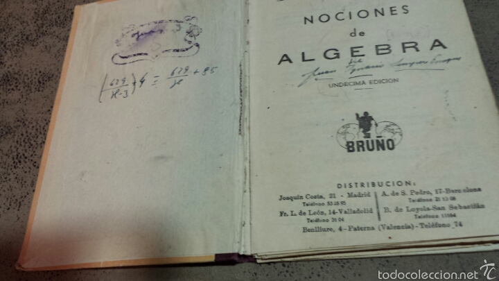 Libros de segunda mano: NOCIONES DE ALGEBRA. EDICIONES BRU&Ntilde;O, 1958. 11 &ordf; EDICION - Foto 4